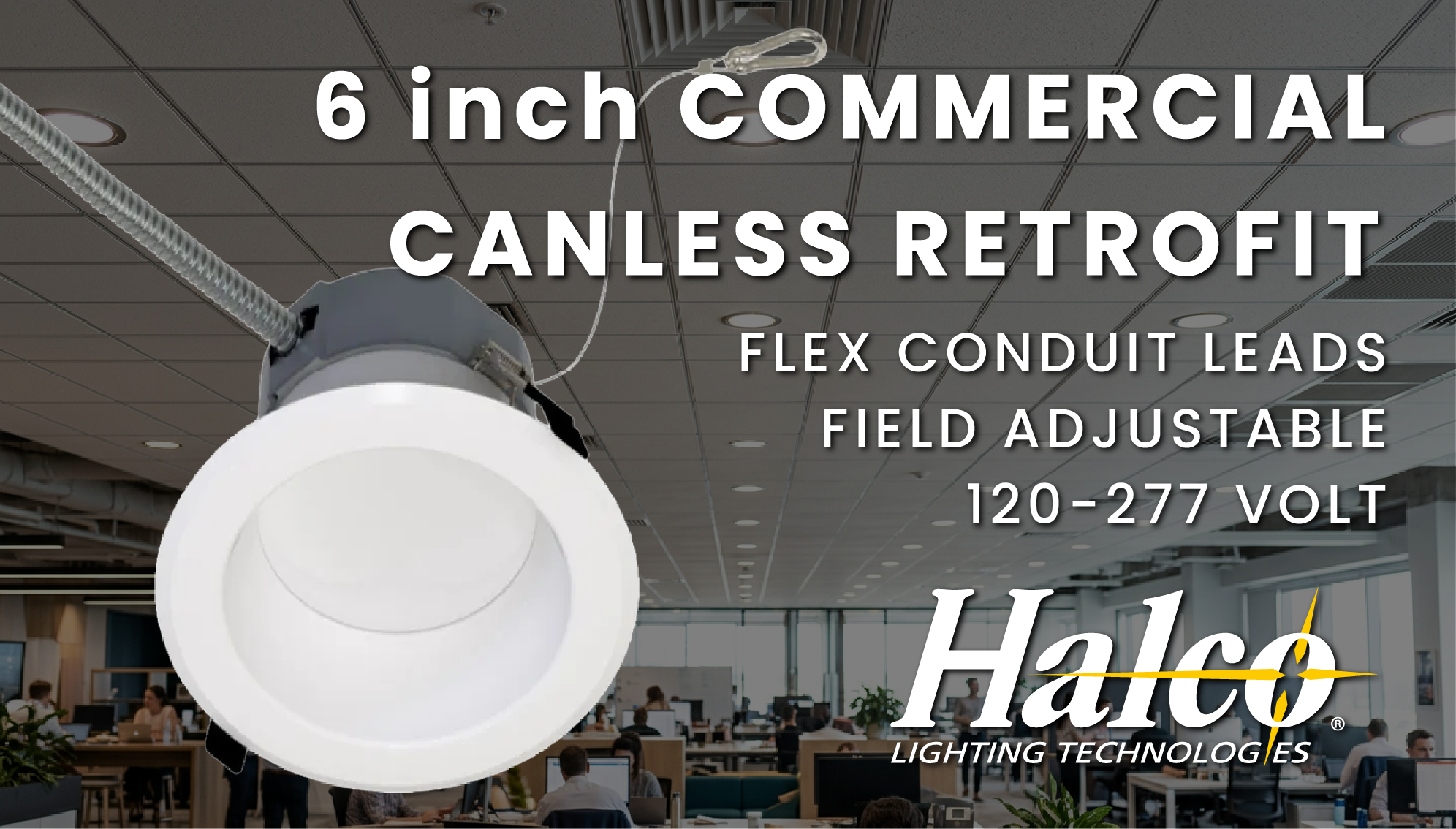 Halco 89211 CDL-6-LS-CS-WH-DDV Commercial Can Retrofit